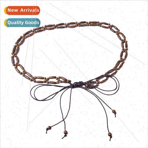 Autumn new women belt ethnic handmade beaded decorative brai