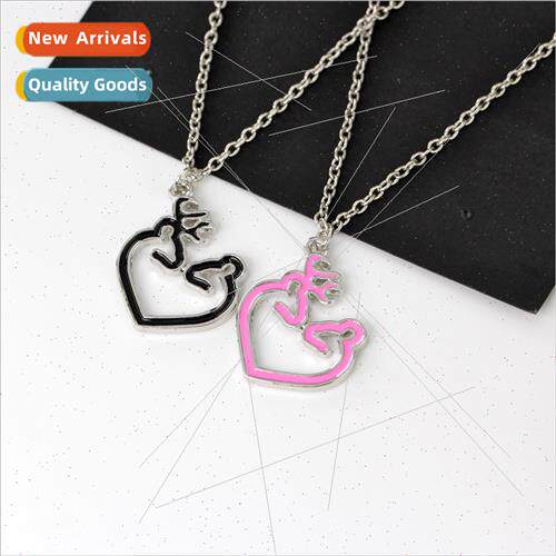 Europe her buck his doe love elk couple necklace collarbone