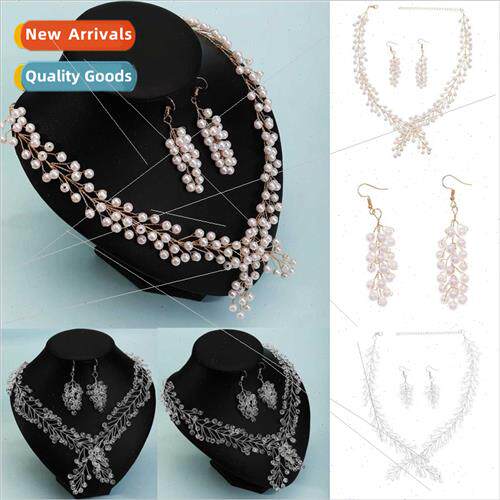 New necklace earrings set two wedding portra dress accessori