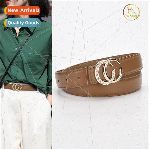 new letters ladies belt ins tide  cowhide belt fashion jeans