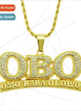 Europe diamond letter pendant necklace necklace set bossy hi