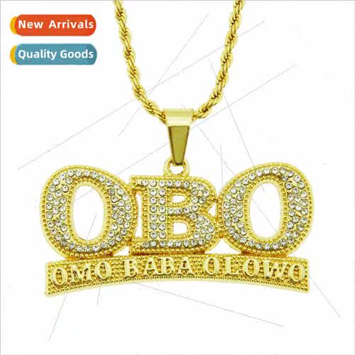 Europe diamond letter pendant necklace necklace set bossy hi