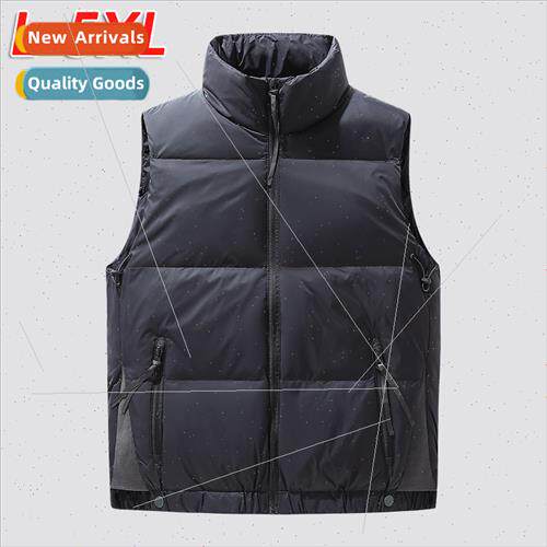Winter down vest men tide card sleeveless solid color men ja