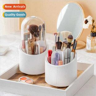 Makeup Brush Organizer Bucket Dustproof Rotating Brush Barre