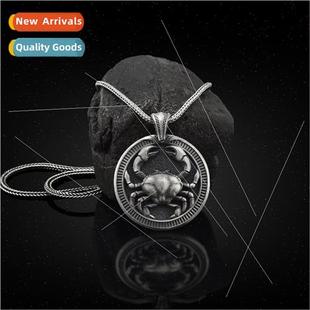 necklace Cancer pendant Europe hop constellation hip men ins