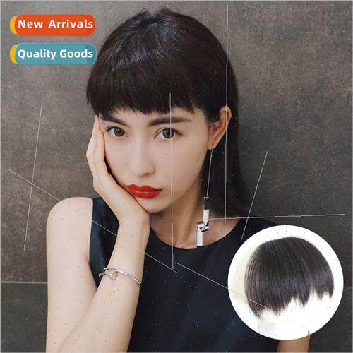 Bangs wig female real hair dog nibble bangs breathable hair
