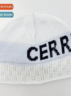 che fashionable letters casual knitted cap colorblocking hol