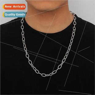 domineering stainless steel twist brushed O single chain nec