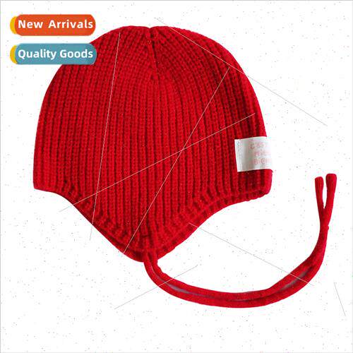 Childrens hats new men and women baby wh rope ear protection