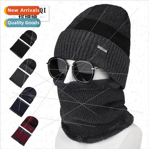 Wool wool neck cap twoPCS male winter riding warm hat men wi