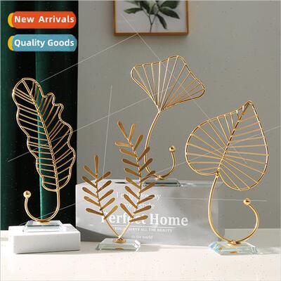 Scandinavian luxury ginkgo biloba ornaments home entrance TV