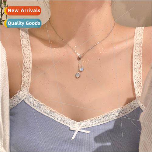 heart necklace girl sweet tassel pendant niche collarbone ch