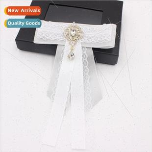 tie collar accessories brooch flut lace bow whe Japan flower