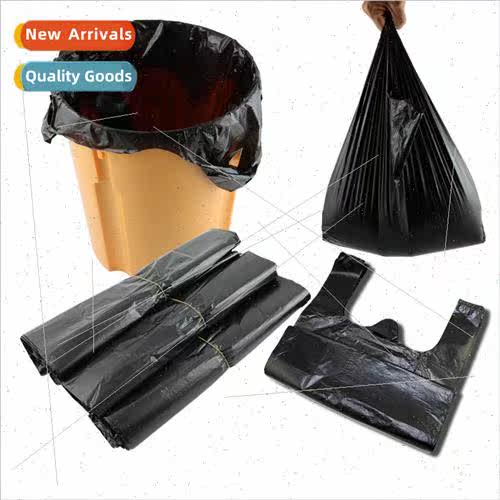 Thickened large garbage bag portable black property plastic