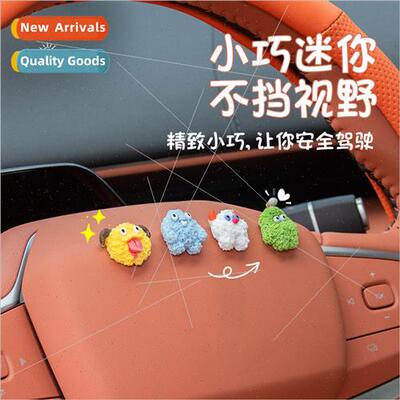 Green monster car ornament cute doll decoration supplies sma