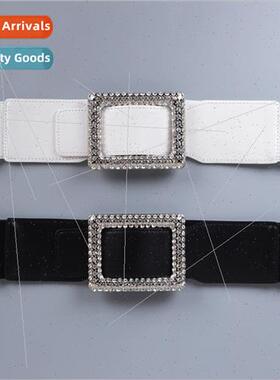 Europe black diamonds decorated extra-wide elastic elastic w