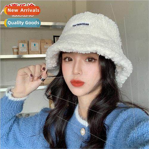 Fisherman cap lamb wool female Korean  tide fashion versatil