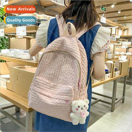 Bubble grid shoulder bag student backpack men women couple s