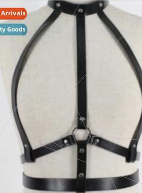 Europe Gothic Binding Collar Belt Waistband Set Dance Punk J