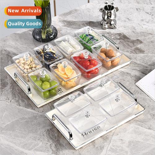Storage tray tea tray rectangular high-grade household livin