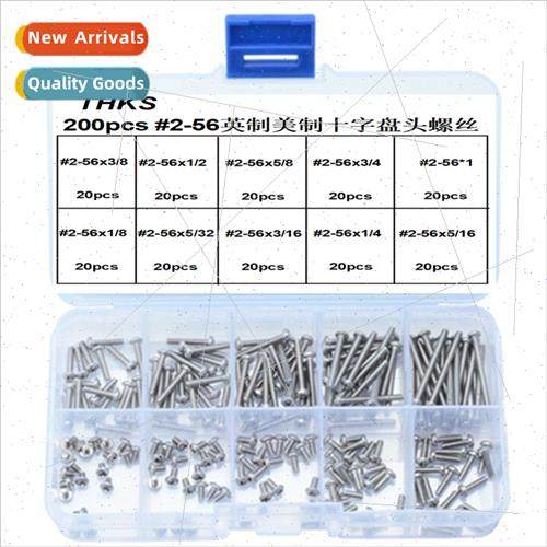 200pcs box #2-56 Phillips Pan Head Machine Screws BSP Americ