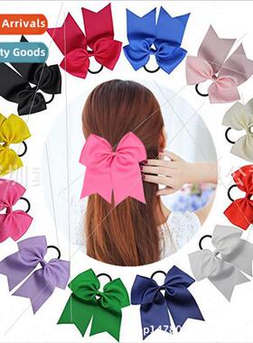 Europe 8inch Big Bow Rubber Bands Hair Bands Hair Rope Threa