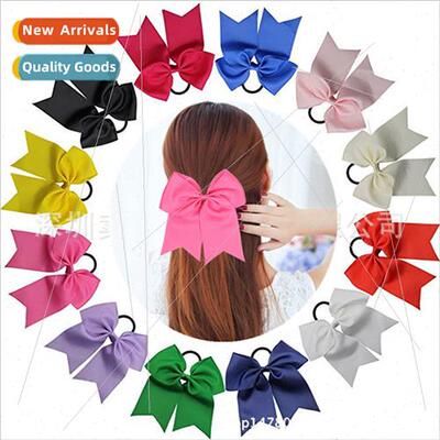 Europe 8inch Big Bow Rubber Bands Hair Bands Hair Rope Threa