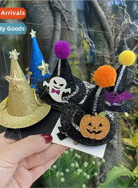 Halloween hair clips wch ghost hat headdress prom permance p