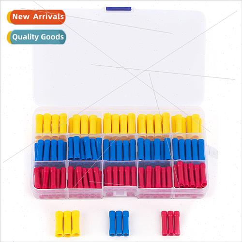 200 pcs BV1.25 BV2 BV5.5 Red Blue Yellow Butt Connector Crim
