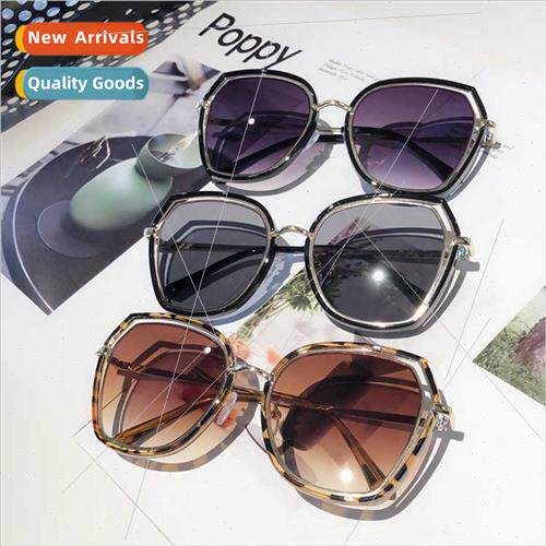 Tang Yan sunglasses female leopard print round face ins glas