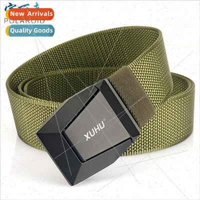 Belt men automatic smooth buckle nylon canvas belt new fashi