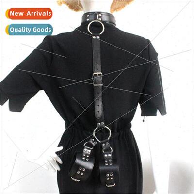 New bondage leather tie hand neck cover bondage PU leather h