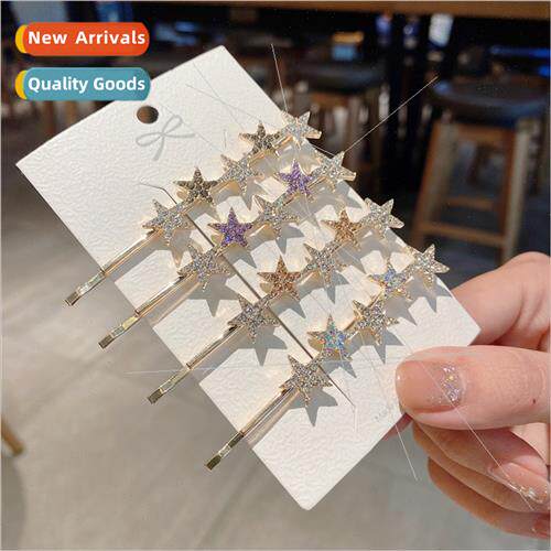 Korea hair clip simple wind star a word clip top clip bangs