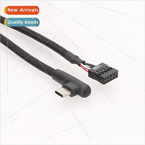Motherboard USB 9-pin to type-c cable type-c elbow data cabl