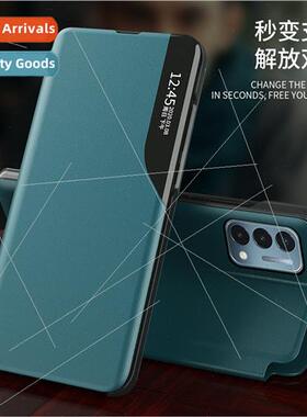 适用Oneplus One Plus Nord N200 III Side Window Leather Case