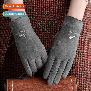 winter 0401 Warm outdoor women velvet Korea gloves