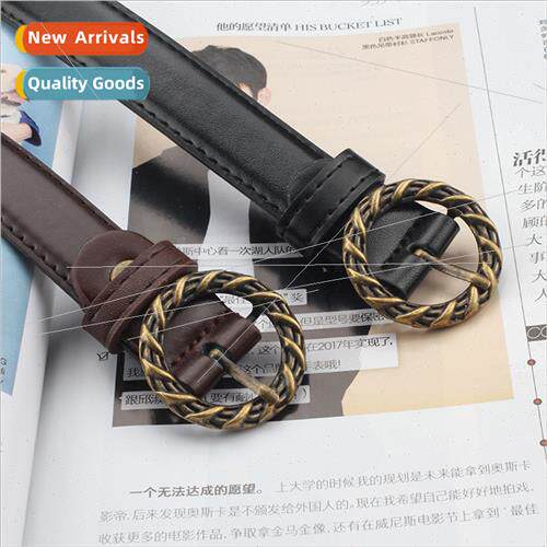 Korea retro twist circle buckle simple leisure belt jeans ac
