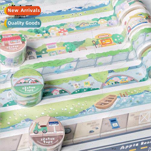 Ajo aquascape tape with release paper shaped handbook sticke