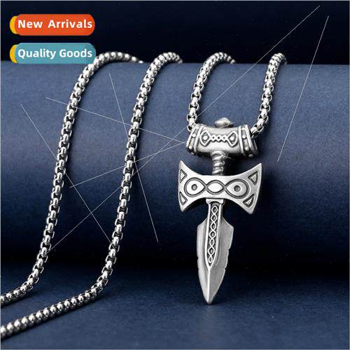 Viking Sword Pendant Amulet Men Necklace Europe Sweater Chai