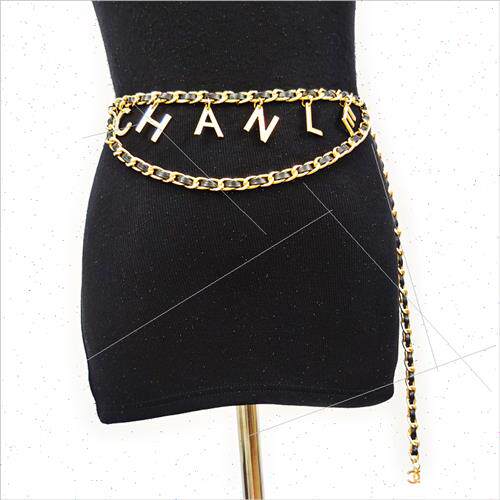 Metal waist chain simple fashion versatile CHA letter belt b