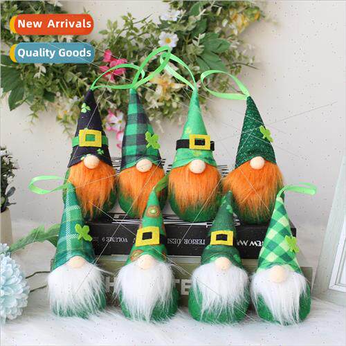 New Irish Festival Green Elf Figurine Hanging St. Patrick Da