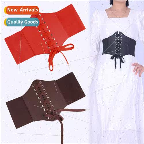 Summer Retro Fashion Tight Wide Waistband Women Elastic Elas