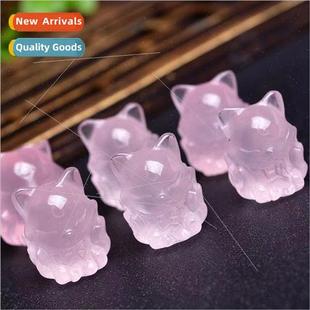 amethyst crine carving Natural tailed pink nine Mozambique