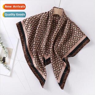 2023 spring summer new twill silk scarf female summer sunscr