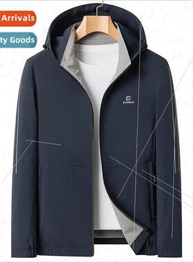 Business casual jacket men hooded spring fall workwear young