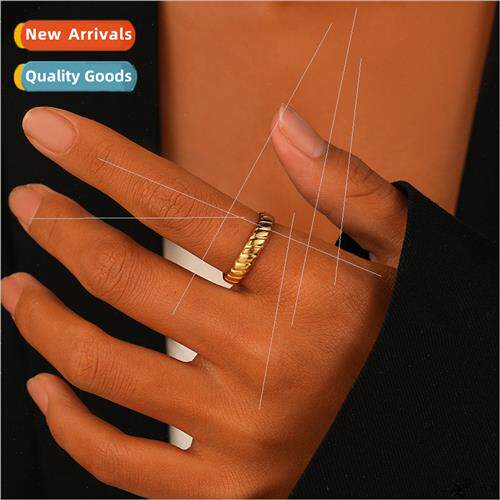 Europe personalized simple open ring stainless steel gold op