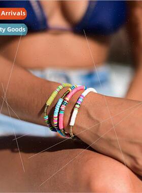 Europe colorful sliced soft ceramic Taylor friendship bracel