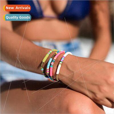 Europe colorful sliced soft ceramic Taylor friendship bracel