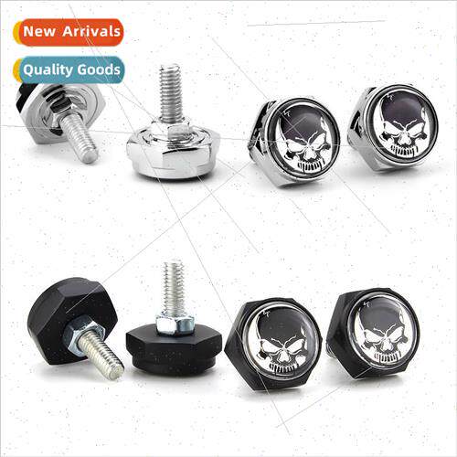 Car Modification cense Plate Seal Screws Skull cense Plate S