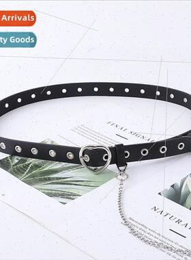 Korea Chain Decoration Ladies Love Buckle Belt Casual Lanyar